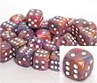 Festive 12mm d6 Purple/black Pipped Dice