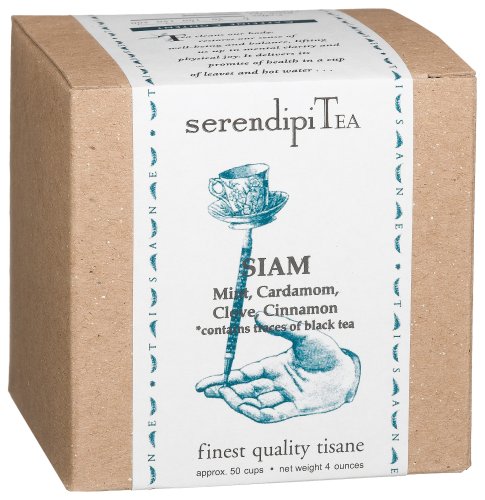SerendipiTea Siam, Mint, Cardamom, Clove, Cinnamon Tisane, 4-Ounce Boxes (Pack of 2) by SerendipiTea