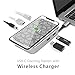 Moshi Symbus Q 6-in-1 USB-C Hub, Docking Station with 15W Wireless Charger, Dual USB-A, HDMI 4K, Gigabit Ethernet 1000 Mbps, USB PD Fast-Charging 60 W, Thunderbolt 3 - Silver/Black