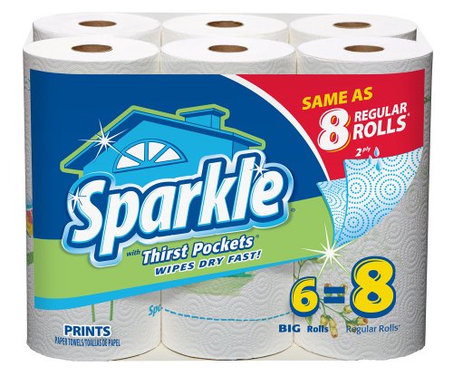 Sparkle Big Roll, Print, 6 Count