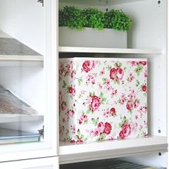 IKEA Regalfach "DR�NA" Aufbewahrungsbox Regaleinsatz in 33x38x33 (BxTxH) mit Rosenmuster