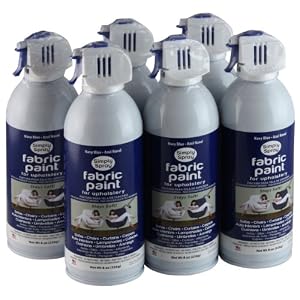Simply Spray Upholstery Fabric Spray Paint 6 Pack- NAVY BLUE - Dries Soft