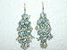 2 Aqua Kundan Lakh Hand Made Earring Bellydance India