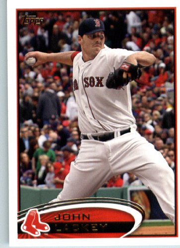 2012 Topps Baseball Card # 328 John Lackey - Boston Red Sox - ENCASED Trading Card
