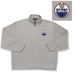 Edmonton Oilers NHL "Glacier" Fleece Pullover Sweatshirt (Gray)