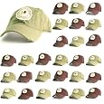 Tattered Patch Slouch Fit Baseball Hat in Brown or Green