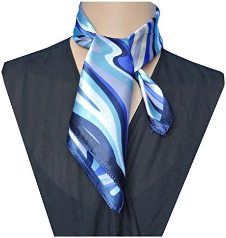 Shop4(TM)Fashion Square Scarf Shawl- Stylish , Blue Stripe , 50*50 cm(SS01-11-B)