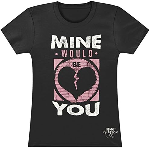 Blake Shelton Women's Mine Would Be You Broken Heart Girls Jr Small Black