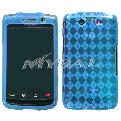 Blackberry Storm 2 9550 Baby Blue Argyle Pane Candy Skin Cover Silicone/Gel/Soft/Cover/Case