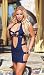 Dreamgirl Denim Stretch Mini Dress ***BONUS - Black Fishnet Thong INCLUDED***