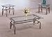 3 PIECE BRUSHED BRONZE COFFEE TABLE SET - Glass Tops, Coffee Table and 2 End Tables