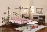 4pc Twin Size Canopy Bedroom Set in Mulitcolored Finish - Parisian Collection
