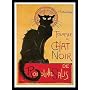 Theophile Steinlen (Tournee du Chat Noir) Framed Art Poster Print - 16" X 20"