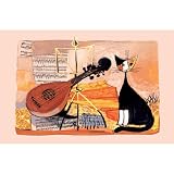 Rosina Wachtmeister Musical Cat Linen Tea Towel