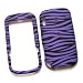 Palm Treo Pro 850 Rubberized Snap On Protector Hard Case Rubber Feel Animal Image Cover Black & Purple Zebra