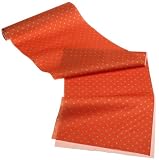 Caspari Dots Paper Table Runner, Orange and Gold