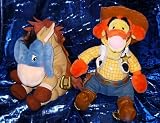 Disney's Winnie the Pooh's Tigger and Eeyore As Toy Story's Woody and Bullseye 12" Plush Beanies