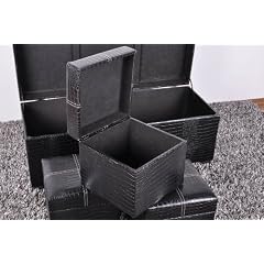 Design Kinder Hocker mit Aufbewahrung 'Triumph' Schwarz