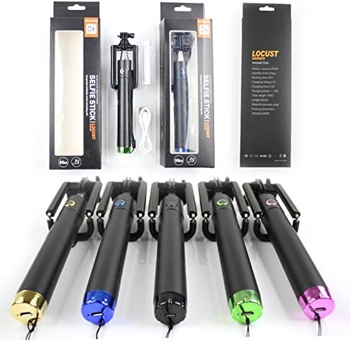 Brand New Model 2015 Purple Selfie Stick Cell Phone Holder by RedRockDuo is a Bluetooth Monopod that Fits iPhone & Android Phones; See How Easy it is to Take a Self-Portrait Now!