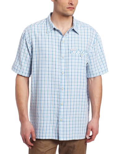 Columbia Men's Tall Declination Trail Short Sleeve Shirt, Hyper Blue, 2X On Sale