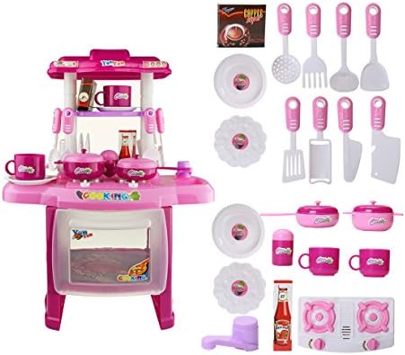Joyzenith Pink High Emulational Cooking Play Toolset
