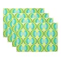 Deco Spiral 4-pk. Place Mat Set - Turquoise