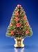 National Tree Company SZRS7-100-36 36 Inch Fiber Optic Red Rose Tree with Gold Column Base - Red/Clear Twinkle Wheel