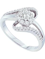 0.50CTW DIAMOND LADIES FLOWER RING