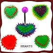 Mixed Acrylic Heart Design Belly Rings 100PCS - Sold Individually