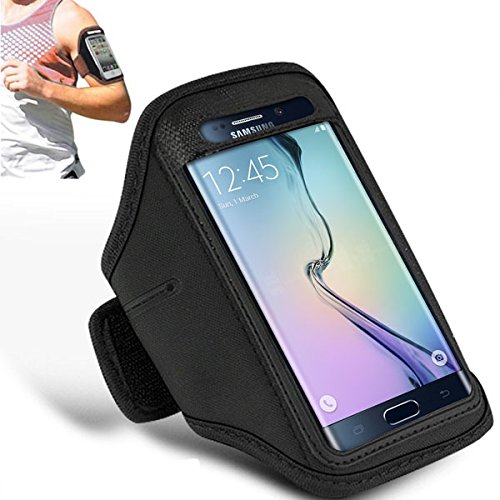 Samsung Galaxy S6 Edge - Adjustable Armband Gym Running Jogging Sports Case Cover Holder + Polishing Cloth ( Black ) Samsung Galaxy S6 Edge - Adjustable Armband Gym Running Jogging Sports Case Cover Holder + Polishing Cloth ( Black )