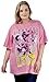Disney Plus Size T-shirt Mickey and Minnie Mouse Gitter Love Print Pink 2X