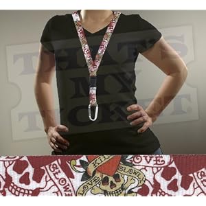 Ed Hardy Designs Lanyard Key Chain - Love Kills Slowly