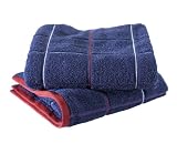 Buscher 20174-100 Handtuch Set 2 teilig Baumwoll Jacquard garngefärbt marine