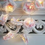 Pale Pink & White Paper Rose Fairy Li...
