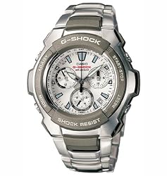 CASIO G-Shock Mens 5 Motor All Analog Chronograph Watch with Metal Bracelet. Model: G1000D-7A