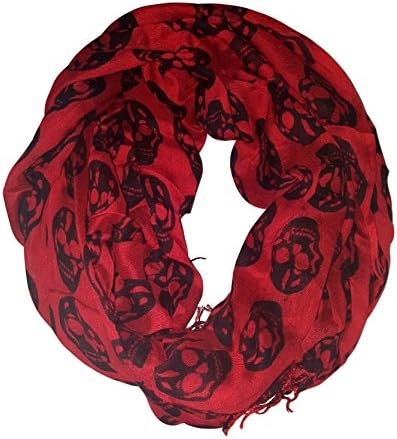 Lunar Lily Skull Scarf (Red)