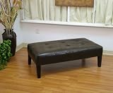 51Ncf77bgLL. SL160  4D Concepts Large Faux Leather Coffee Table, Brown