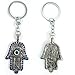 Hamsa Keychain Religious Charm Amulet Kabbalah Evil Eye Chrystal Blue Chain Gift