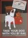 "Take Your Dog By Rail" Blank Note Cards