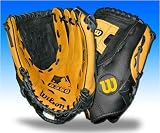 WILSON WTA0350 BLK/TAN 12" FIELDERS GLOVE (WORN ON LEFT HAND)