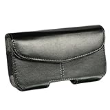 Premium High Quality Black Leather Horizontal Pouch Carry Cover Case Magnet ....