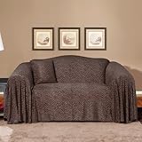 Plush Animal Sofa Throw in Espresso