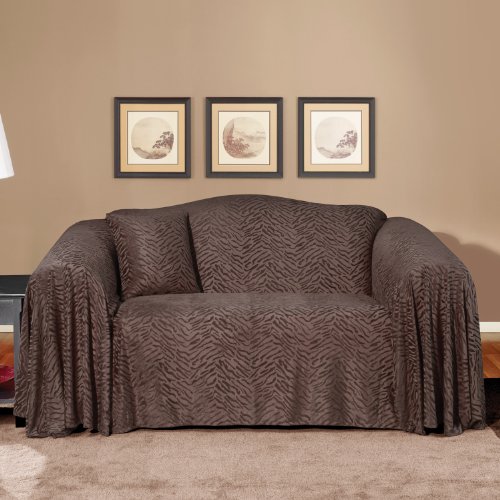 Plush Animal Sofa Throw in Espresso