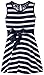 Nautica Toddler Girls' Sleeveless Striped Dress with Chambray Skirt