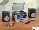 from Lime Shop Steepletone SMC922 Silver 5-In-1 CD/Turntable/Cassette/Line-in/Radio Player w/ CD Recorder