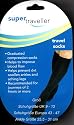SUPER TRAVELLER COMPRESSION TRAVEL FLIGHT SOCKS Size 9-12, 43-47 Black
