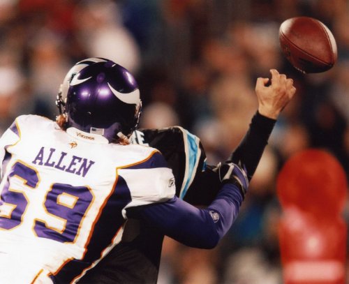 JARED ALLEN MINNESOTA VIKINGS 8X10 HIGH GLOSSY SPORTS ACTION PHOTO (M)