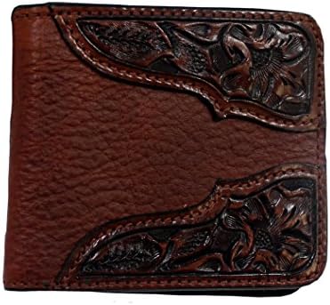 American Bison Tooled Leather Bifold Wallet