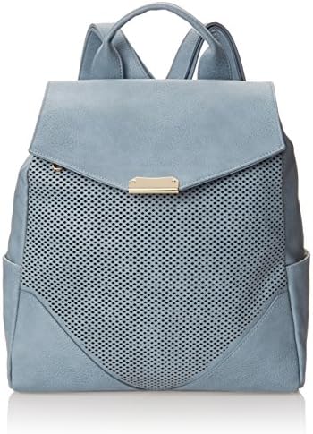 POVERTY FLATS by rian Perf Detail Backpack, Blue, One Size