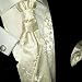 Paul Malone Wedding Vest Set Champagne 5pcs Tuxedo Vest + Necktie + Ascot + Hanky + 2 Cufflinks
